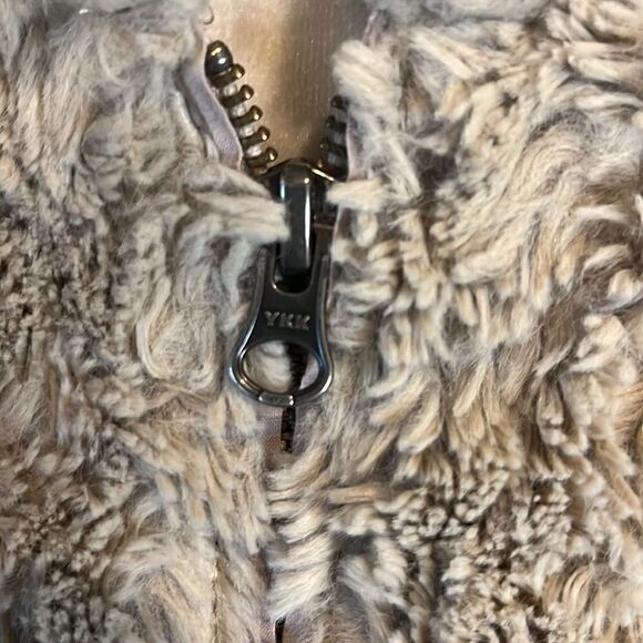 Dylan by True Grit Taupe Teddy Style Zip-Up Jacket, XS! - Picture 7 of 10
